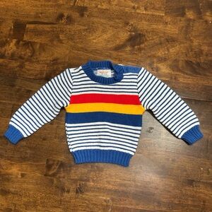 Baby boy 90s color block sweater health-Tex  12 months
